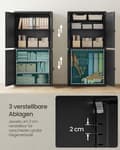 Miniatyrbillede 4 af 6: Arkivskab, SONGMICS OMC016G01, 40x80x180 cm, Mat Sort