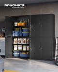 Miniatyrbillede 2 af 6: Arkivskab, SONGMICS OMC016G01, 40x80x180 cm, Mat Sort