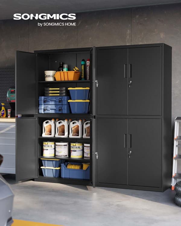 Arkivskab, SONGMICS OMC016G01, 40x80x180 cm, Mat Sort