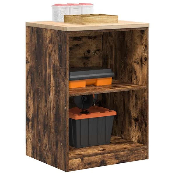 Garageskåp Sonoma ek 60x51x85 cm massiv trä furu