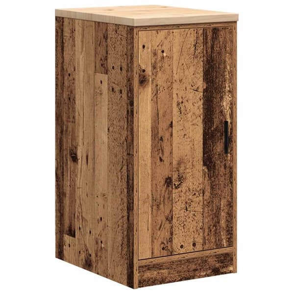 Garageskåp gammalt trä 40x51x85 cm massivt trä furu