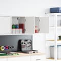 Miniatyrbild 2 av 2: Väggskåp för garage 2 st, vitt konstruerat trä