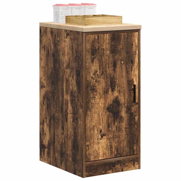 Garageskåp Sonoma ek 40x51x85 cm massiv trä furu