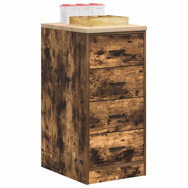 Garageskåp Sonoma ek 40x51x85 cm massiv trä furu