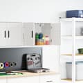 Miniatyrbild 1 av 2: Väggskåp för garage vit konstruerat trä