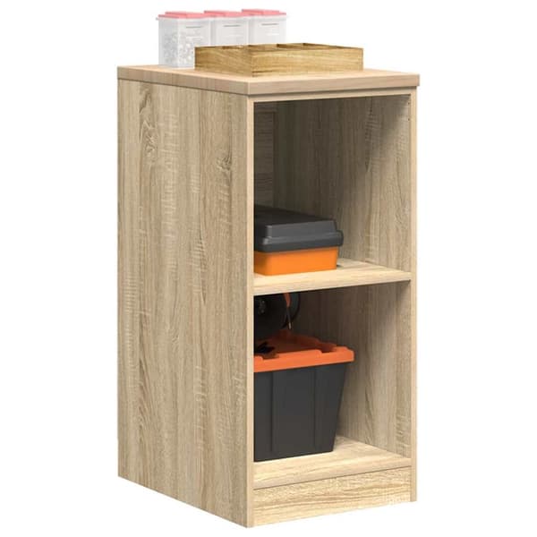 Garageskåp Sonoma ek 40x51x85 cm massiv trä furu