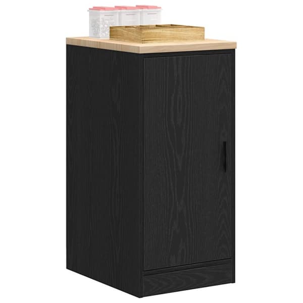 Garageskåp svart 40x51x85 cm massiv trä furu
