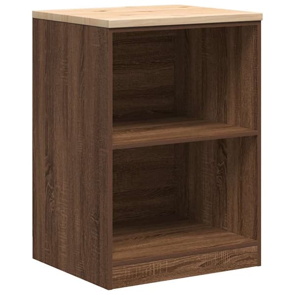Förvaringsskåp för garage brun ek 60x51x85 cm massivt trä furu