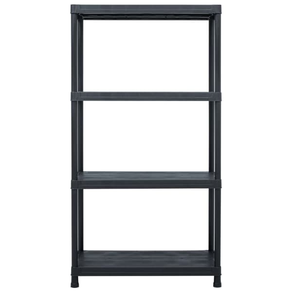 vidaXL Oppbevaringshylle 5 stk svart 60x30x138 cm plast