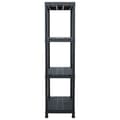 Miniatyrbilde 4 av 9: vidaXL Oppbevaringshylle 5 stk svart 60x30x138 cm plast