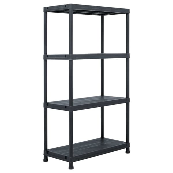 vidaXL Oppbevaringshylle 5 stk svart 60x30x138 cm plast