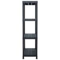 Miniatyrbilde 4 av 9: vidaXL Oppbevaringshylle 2 stk svart 60x30x138 cm plast