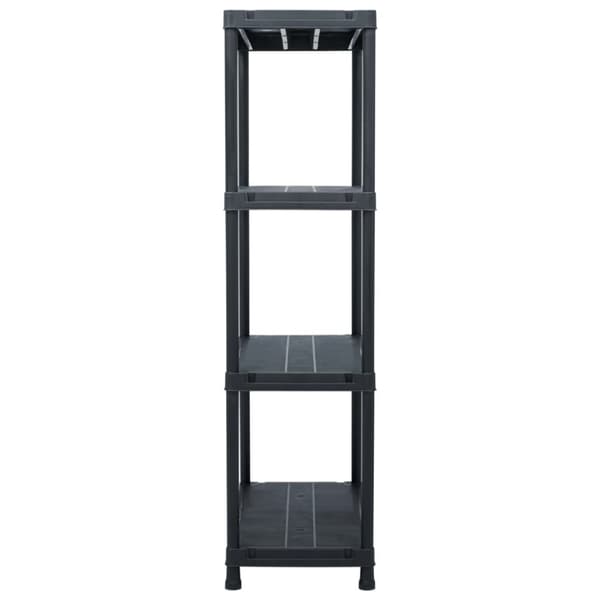 vidaXL Oppbevaringshylle 2 stk svart 60x30x138 cm plast