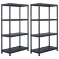 Miniatyrbilde 1 av 9: vidaXL Oppbevaringshylle 2 stk svart 60x30x138 cm plast