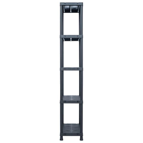 vidaXL Oppbevaringshylle svart 125 kg 60x30x180 cm plast