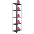 Miniatyrbilde 7 av 8: vidaXL Oppbevaringshylle svart 125 kg 60x30x180 cm plast