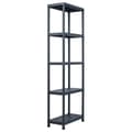 Miniatyrbilde 1 av 8: vidaXL Oppbevaringshylle svart 125 kg 60x30x180 cm plast