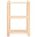 Miniatyrbillede 3 af 7: vidaXL reol i 3 niveauer 60 x 38 x 90 cm massivt fyrretræ 150 kg