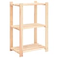 Miniatyrbillede 1 af 7: vidaXL reol i 3 niveauer 60 x 38 x 90 cm massivt fyrretræ 150 kg