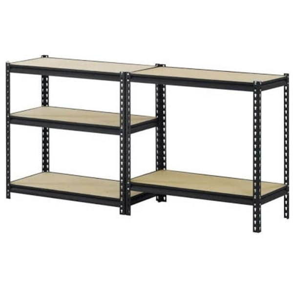 TOOLCRAFT 1530556 Lagerhylla som klarar belastning upp till 350 kg Metall, MDF Trägolv Antracit / svart