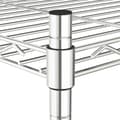 Miniatyrbilde 5 av 7: vidaXL Oppbevaringshylle 3 etasjer med hjul 60x35x81 cm krom 150 kg