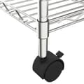 Miniatyrbilde 6 av 7: vidaXL Oppbevaringshylle 3 etasjer med hjul 60x35x81 cm krom 150 kg