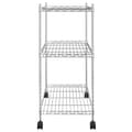 Miniatyrbillede 4 af 7: vidaXL opbevaringsstativ med 3 hylder og hjul 60x35x81 cm 150 kg krom