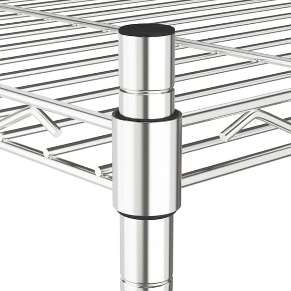 vidaXL opbevaringsstativ med 3 hylder og hjul 60x35x81 cm 150 kg krom