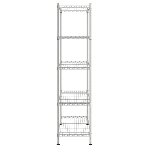 vidaXL opbevaringsstativ med 5 hylder 90x35x180 cm 250 kg krom