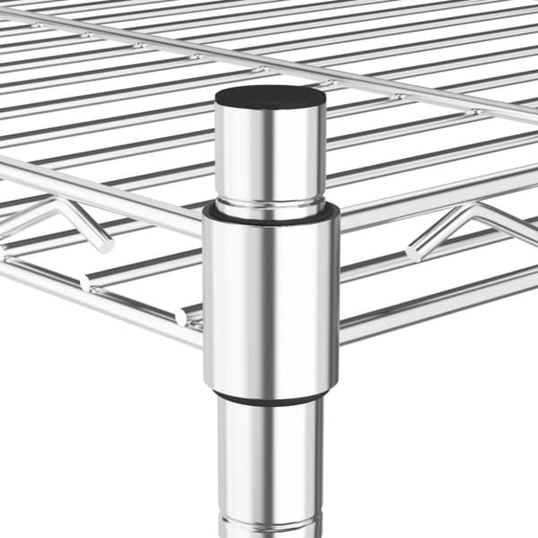 vidaXL opbevaringsstativ med 5 hylder 90x35x180 cm 250 kg krom