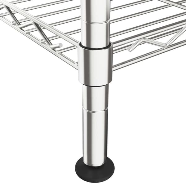 vidaXL opbevaringsstativ med 5 hylder 90x35x180 cm 250 kg krom