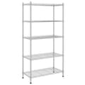 Miniatyrbillede 1 af 7: vidaXL opbevaringsstativ med 5 hylder 90x35x180 cm 250 kg krom