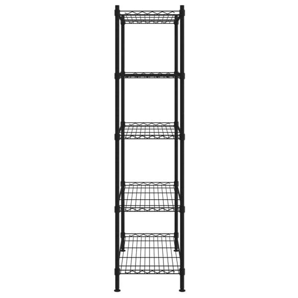 vidaXL 5-kerroksinen varastohylly 90x35x180 cm musta 250 kg