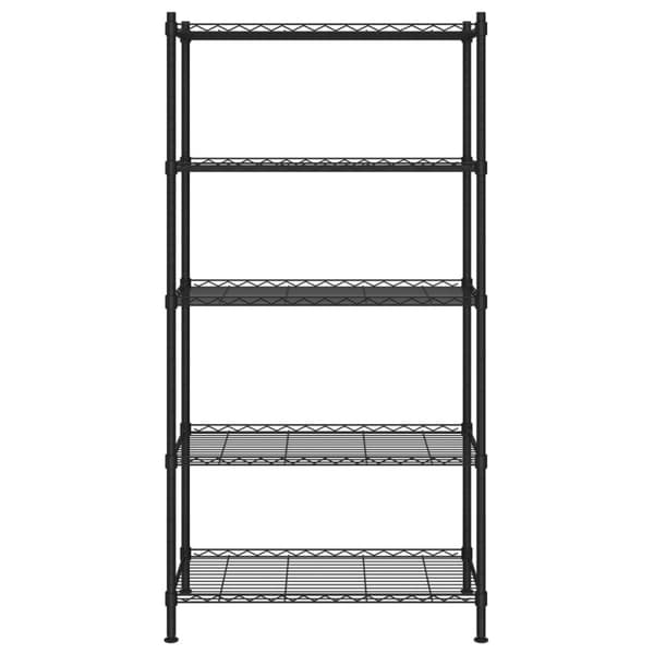 vidaXL 5-kerroksinen varastohylly 90x35x180 cm musta 250 kg