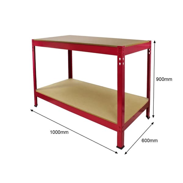 Q-RAX Red Workbench 100cm | MonsterShop