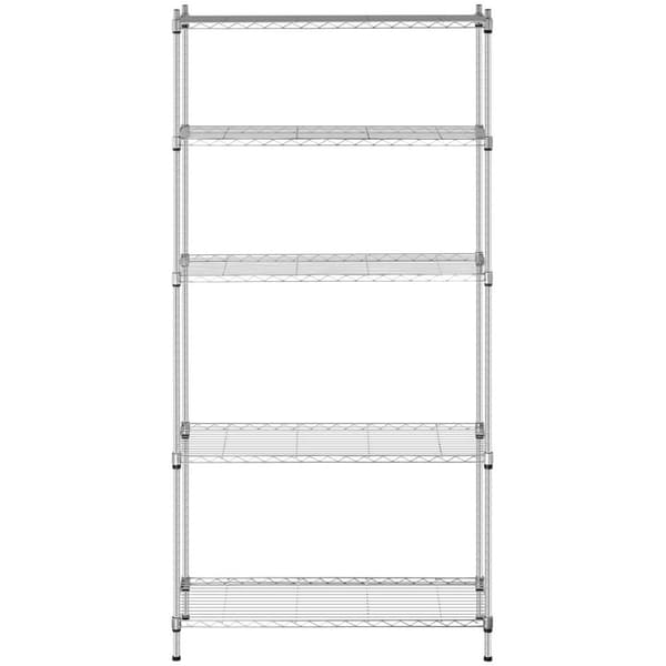 Royal Catering Förvaringshylla i metall - 35 x 90 x 180 cm - grå