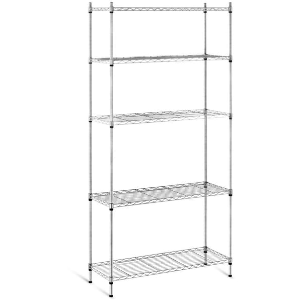 Royal Catering Förvaringshylla i metall - 35 x 90 x 180 cm - grå