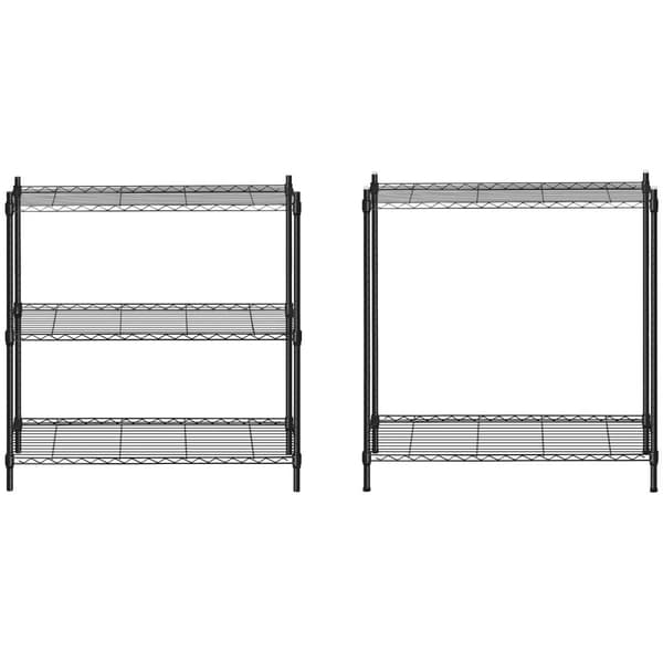 Royal Catering Förvaringshylla i metall - 35 x 90 x 180 cm - svart