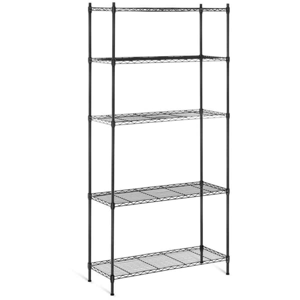 Royal Catering Förvaringshylla i metall - 35 x 90 x 180 cm - svart