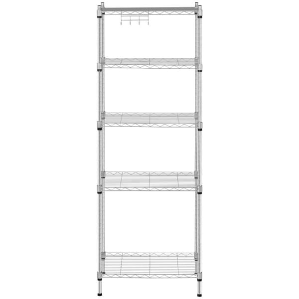 Royal Catering Förvaringshylla i metall - 35 x 55 x 150 cm - grå