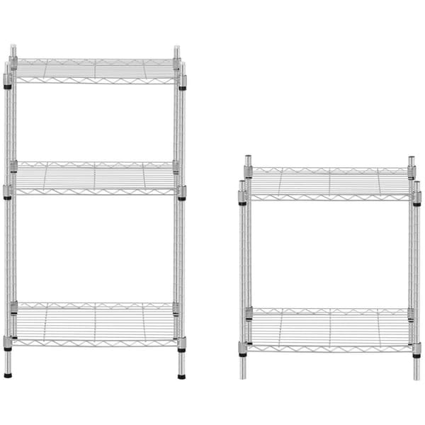 Royal Catering Förvaringshylla i metall - 35 x 55 x 150 cm - grå