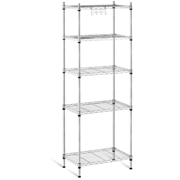 Royal Catering Förvaringshylla i metall - 35 x 55 x 150 cm - grå
