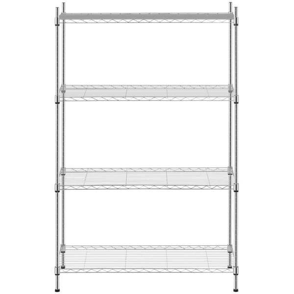 Royal Catering Förvaringshylla i metall - 35 x 90 x 137 cm - krom