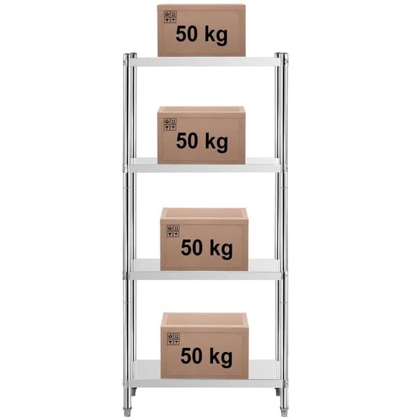 Royal Catering Rostfri hylla - 80 x 40 x 180 cm - Royal Catering - 200 kg