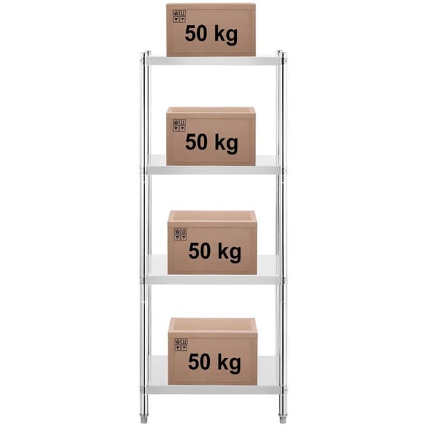 Royal Catering Rostfri hylla - 70 x 60 x 180 cm - Royal Catering - 200 kg