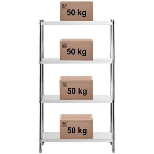Royal Catering Rostfri hylla - 100 x 40 x 180 cm - Royal Catering - 200 kg