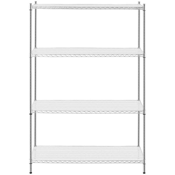 Royal Catering Förvaringshylla i metall - 120 x 60 x 180 - 1000 kg - Inkl. plastmattor