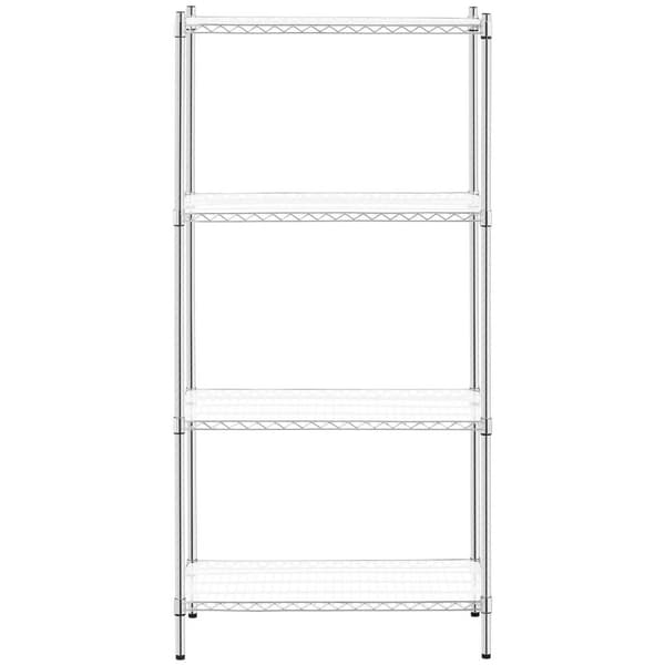 Royal Catering Förvaringshylla i metall - 90 x 45 x 180 cm - 1000 kg - Med mattor