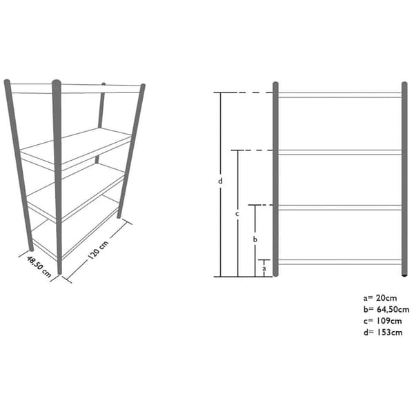 Royal Catering Hylla i rostfritt stål - 120 cm