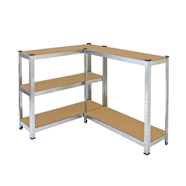 6 x GALWIX 90 cm x 180 cm x 30 cm galvaniserede hylder